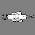 Key Clip W/ Key Ring & Walking Tabby Cat Key Tag